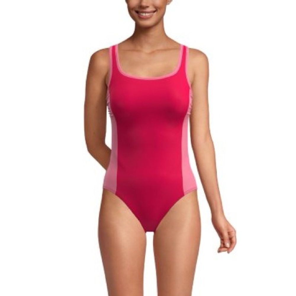 Lands' End Women's Scoop Neck One-Piece Swimsuit NWT - Picture 1 of 5